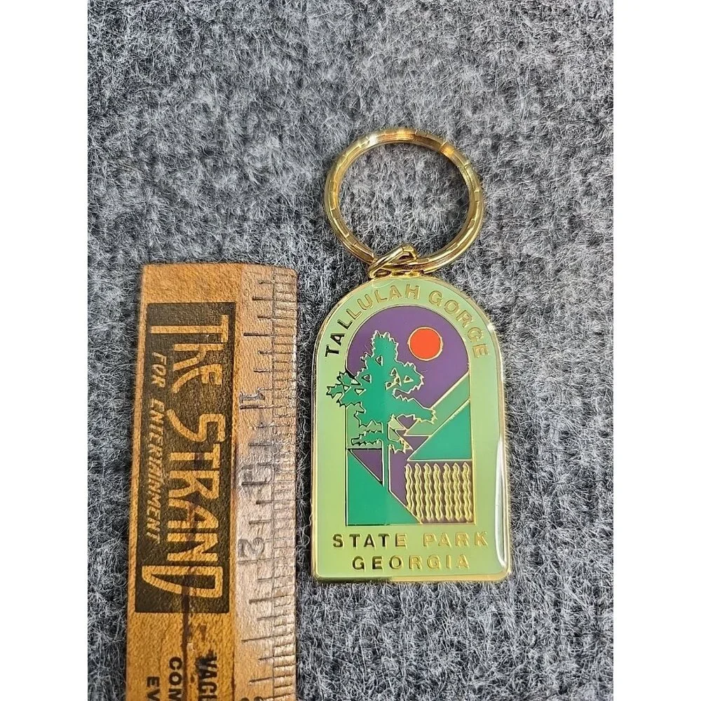 Vintage Tallulah Gorge State Park Georgia Travel Souvenir Keychain Georgia Metal